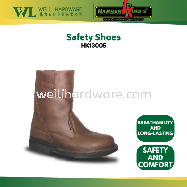 HAMMER KING HK13005 Safety Shoes Genuine Leather Safety Shoes Safety Footwear Safety & PPE Penang, Malaysia, Butterworth Supplier, Suppliers, Supply, Supplies | Wei Li Hardware Enterprise Sdn Bhd