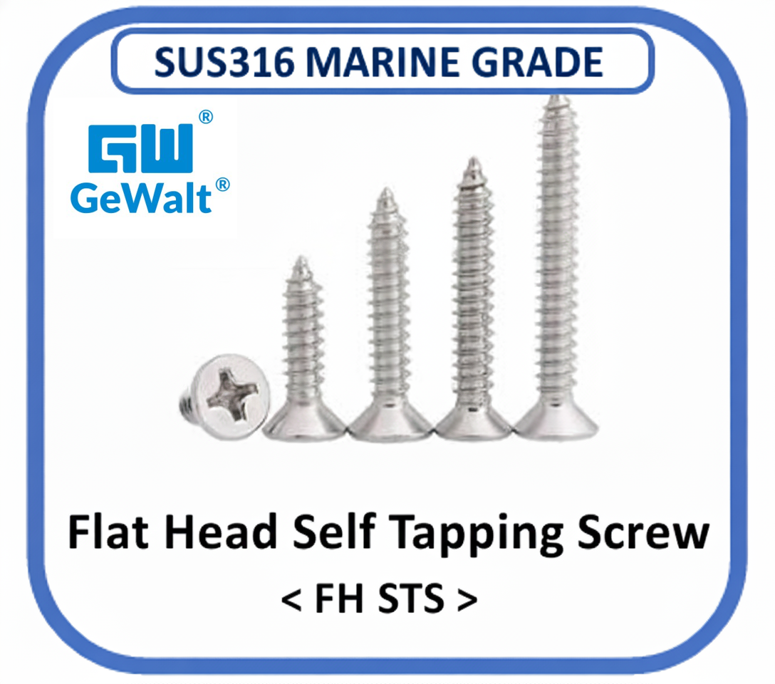 SUS316 Flat head Self-Tapping Screw