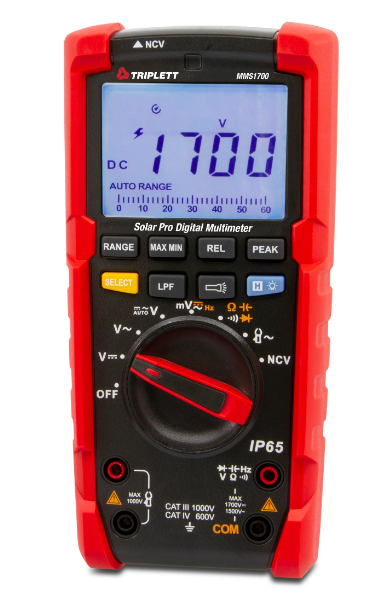 Solar Pro Digital Multimeter - (MMS1700) Digital Multimeters Triplett Test Equipment & Tools Test & Measurement Products Malaysia, Selangor, Kuala Lumpur (KL), Shah Alam Supplier, Suppliers, Supply, Supplies | LELab Sdn Bhd