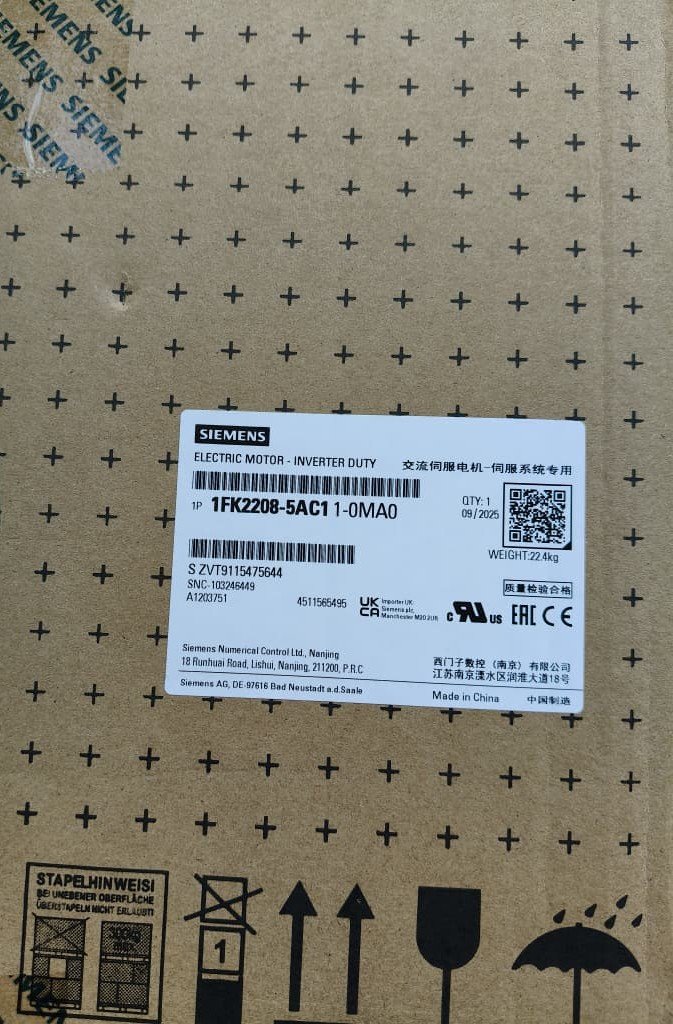 Siemens 1FK2208-5AC11-0MA0 Simotics S Synchronous Motor Malaysia