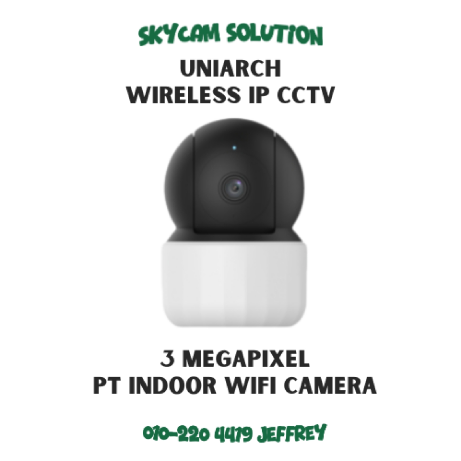 3 Megapixel PT Indoor Wifi Camera