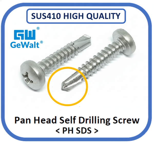 SUS410 Pan head Self-Drilling Screw Fasteners Kuala Lumpur (KL), Malaysia, Selangor, Damansara Supplier, Suppliers, Supply, Supplies | Ebcotech Machinery Sdn Bhd