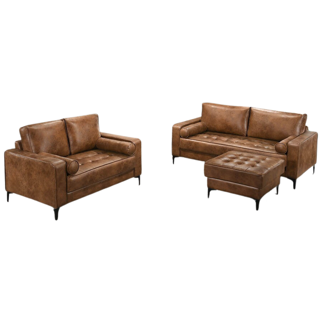 Atmua VELOR 3 + 2 Seater Sofa Set with Stool