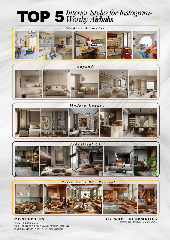 Top 5 Interior Styles for Instagram-Worthy Airbnbs
