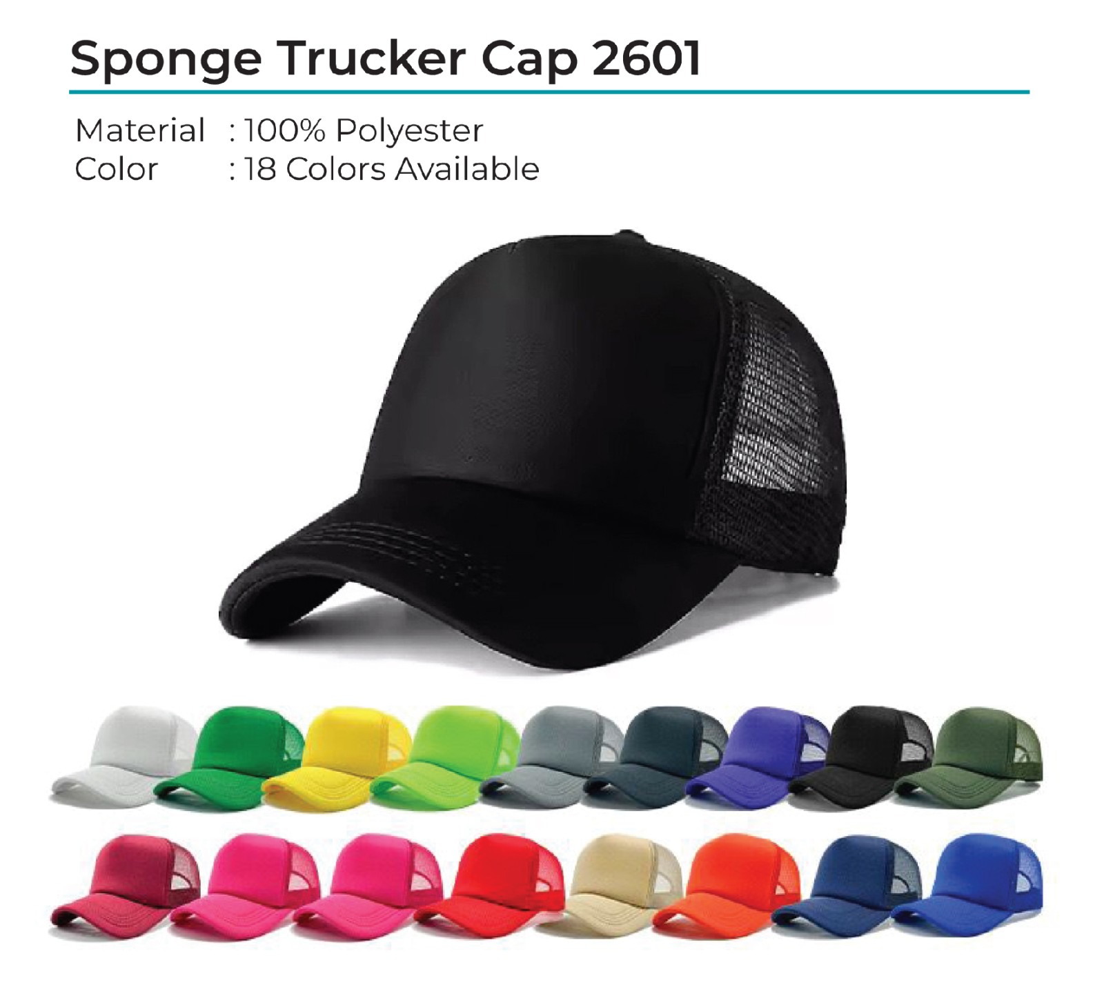 Sponge Trucker Cap 2601