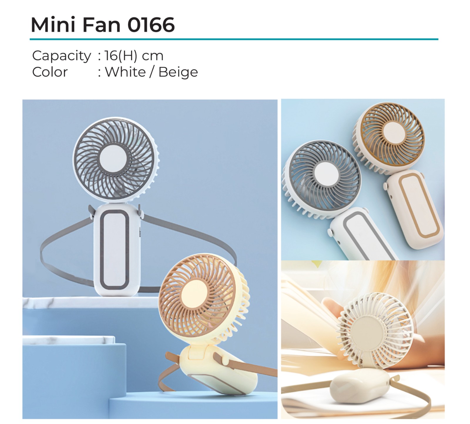 Portable Rechargeable Handheld Fan 0166
