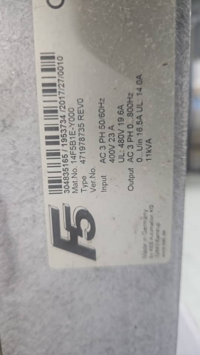 FICTRON KEB INVERTER REPAIR 14F5B1E-Y000 for Electrolux W4400H Industrial Washer Malaysia Singapore