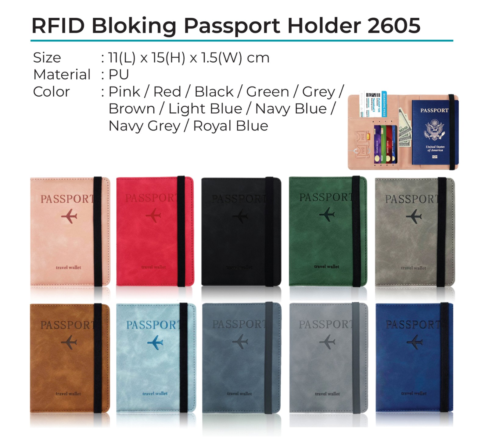 RFID Passport Holder 2605