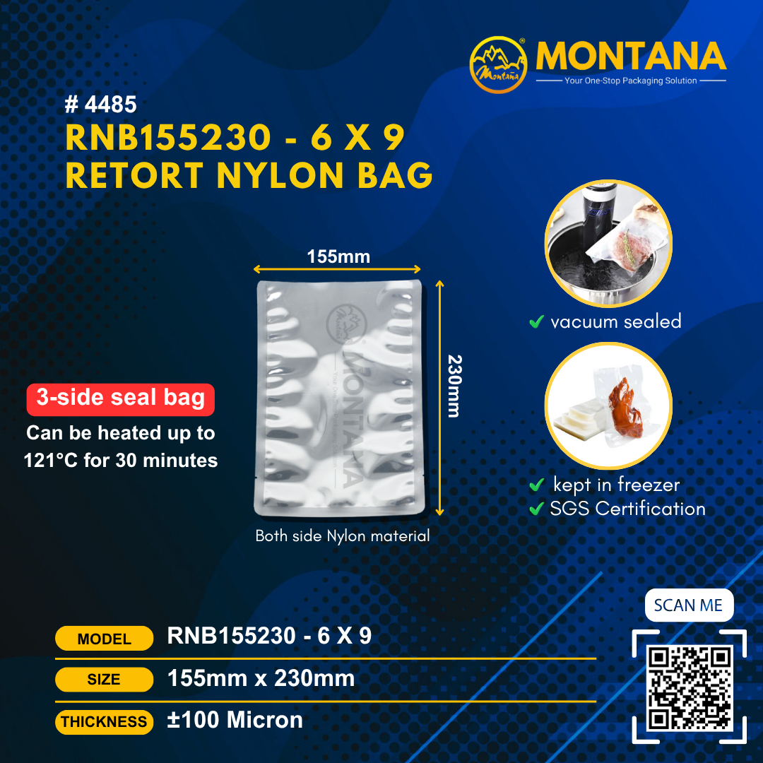 (4485) RNB155230 - 6 x 9 RETORT NYLON BAG