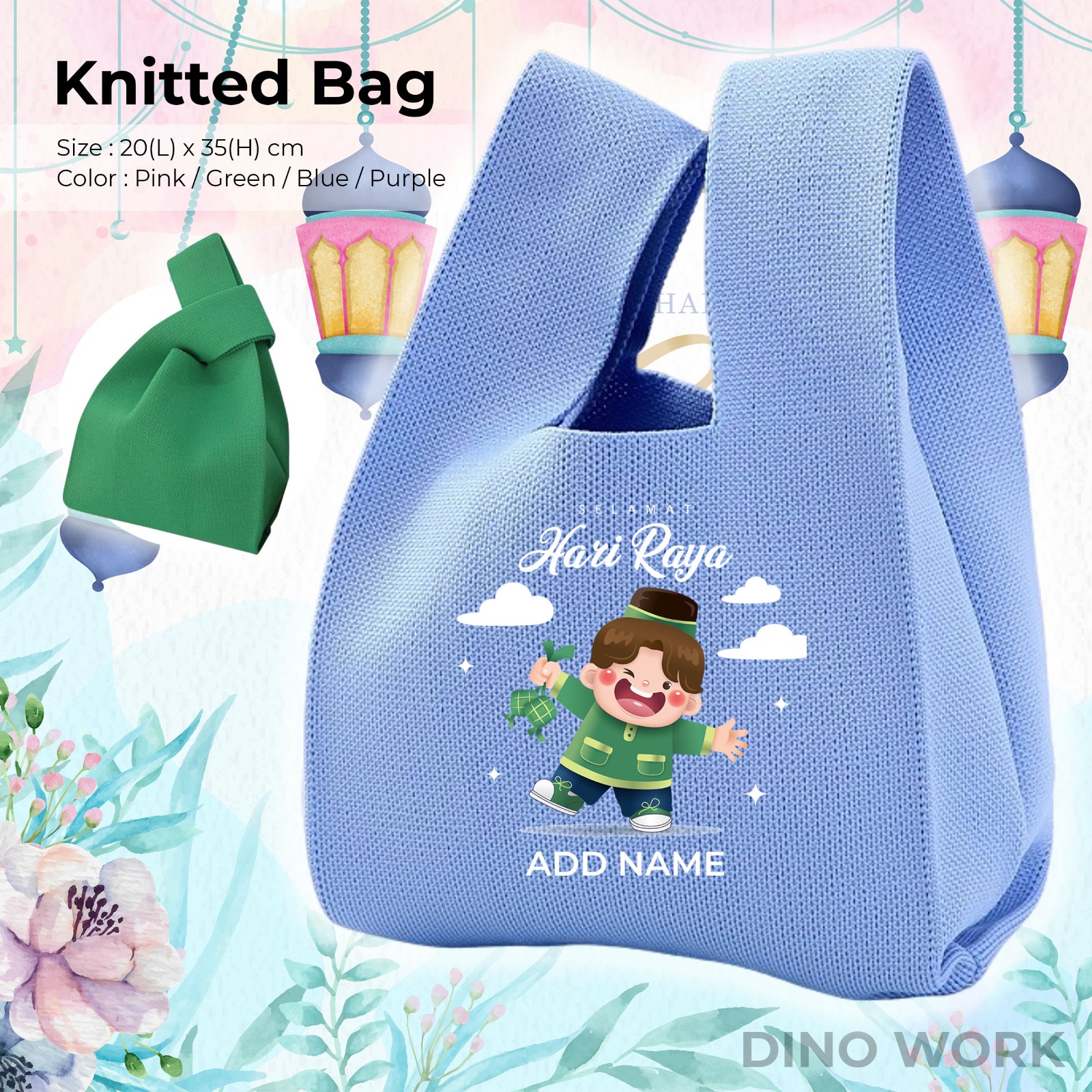 Personalised Knitted Bag