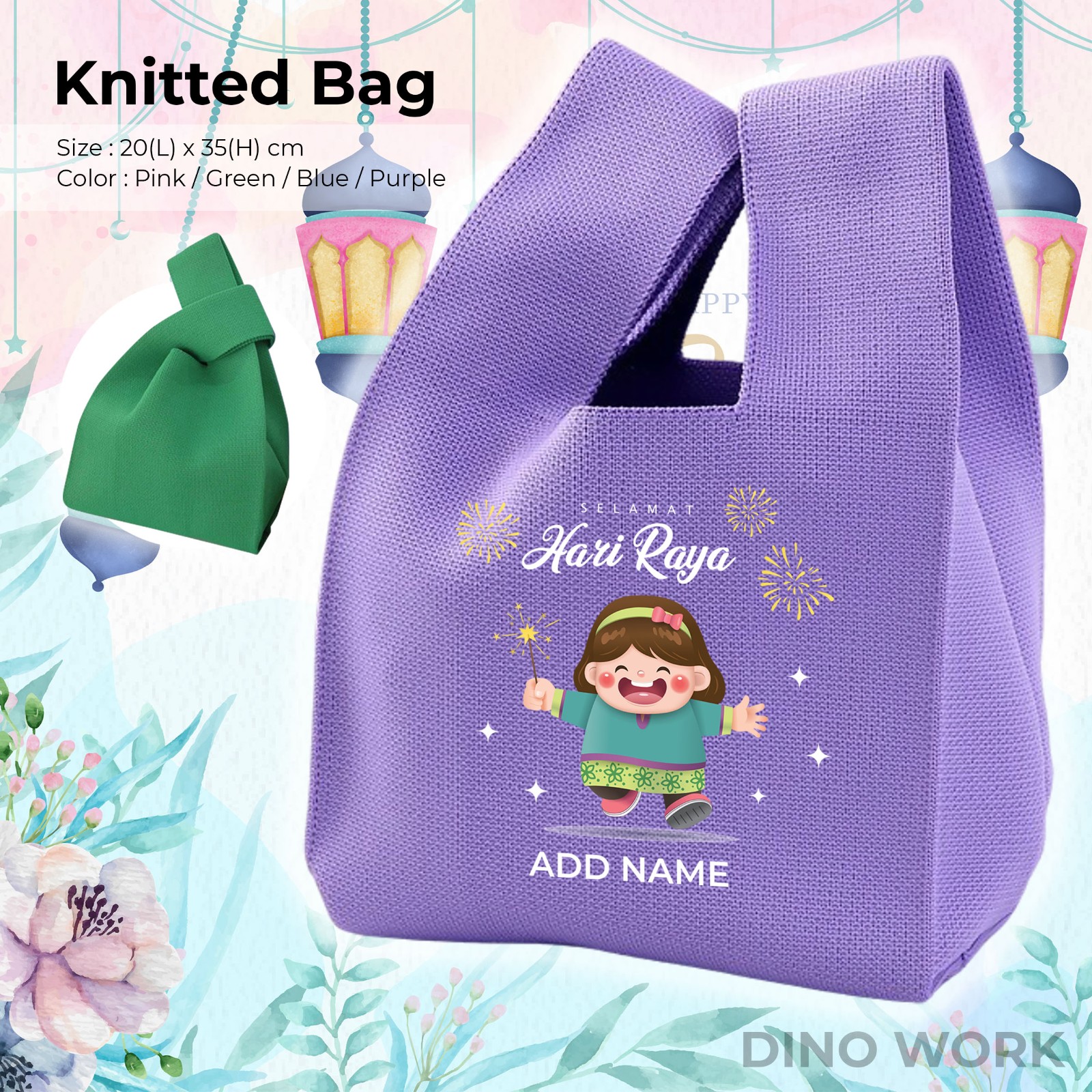 Personalised Knitted Bag
