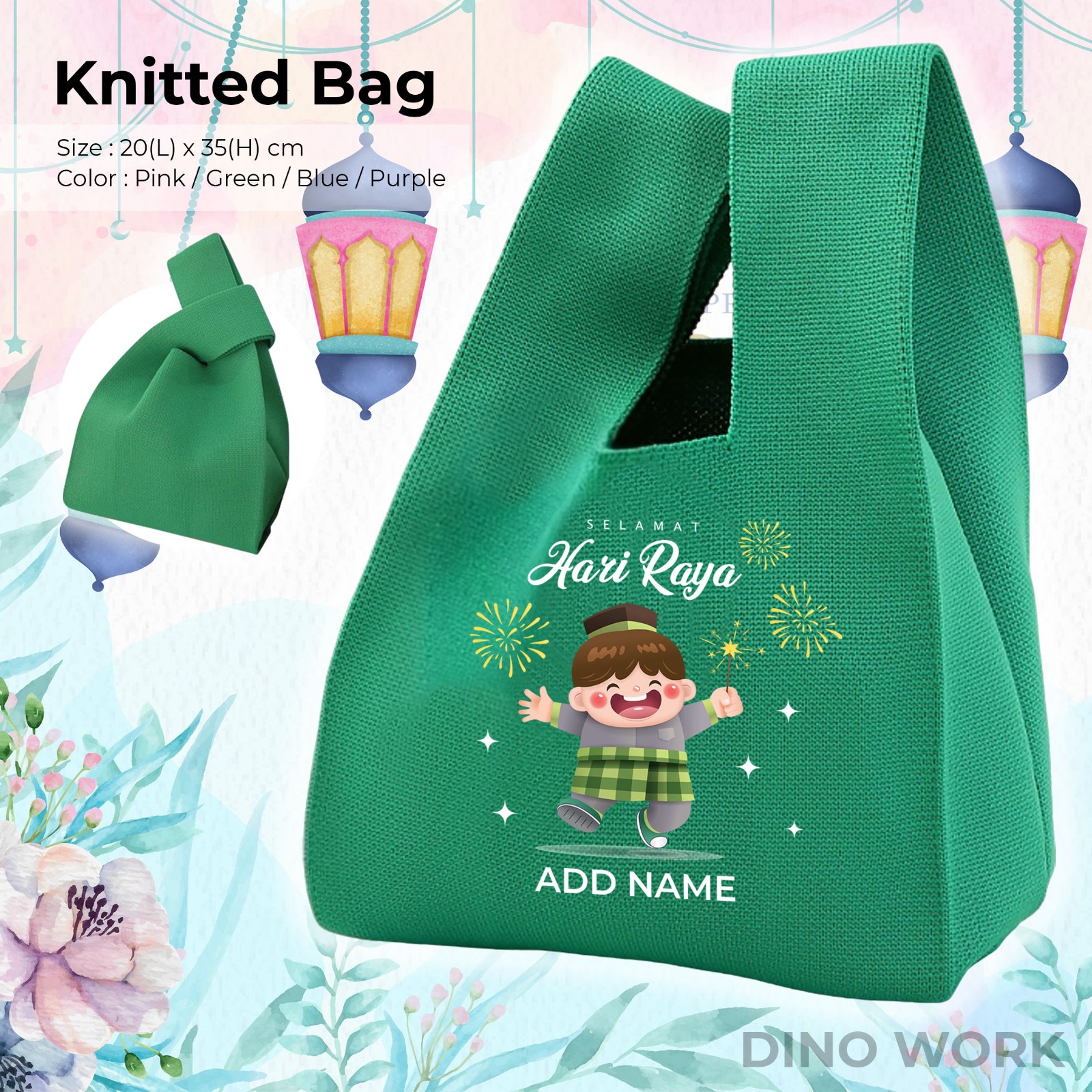 Personalised Knitted Bag