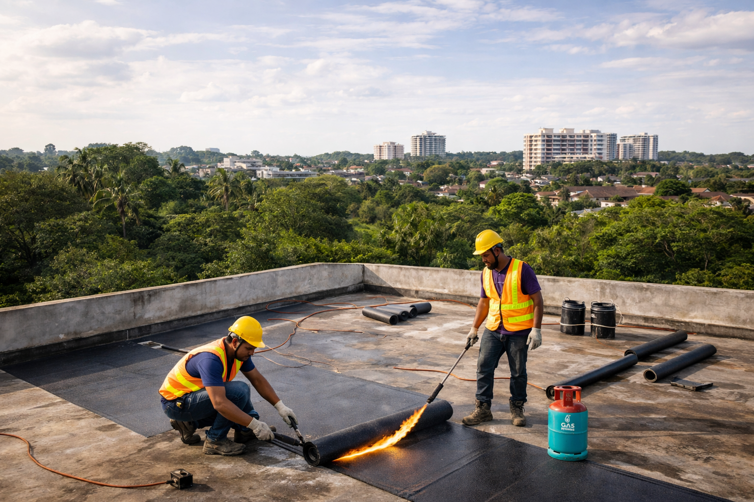 Torch Applied Waterproofing Membrane System Kuala Lumpur