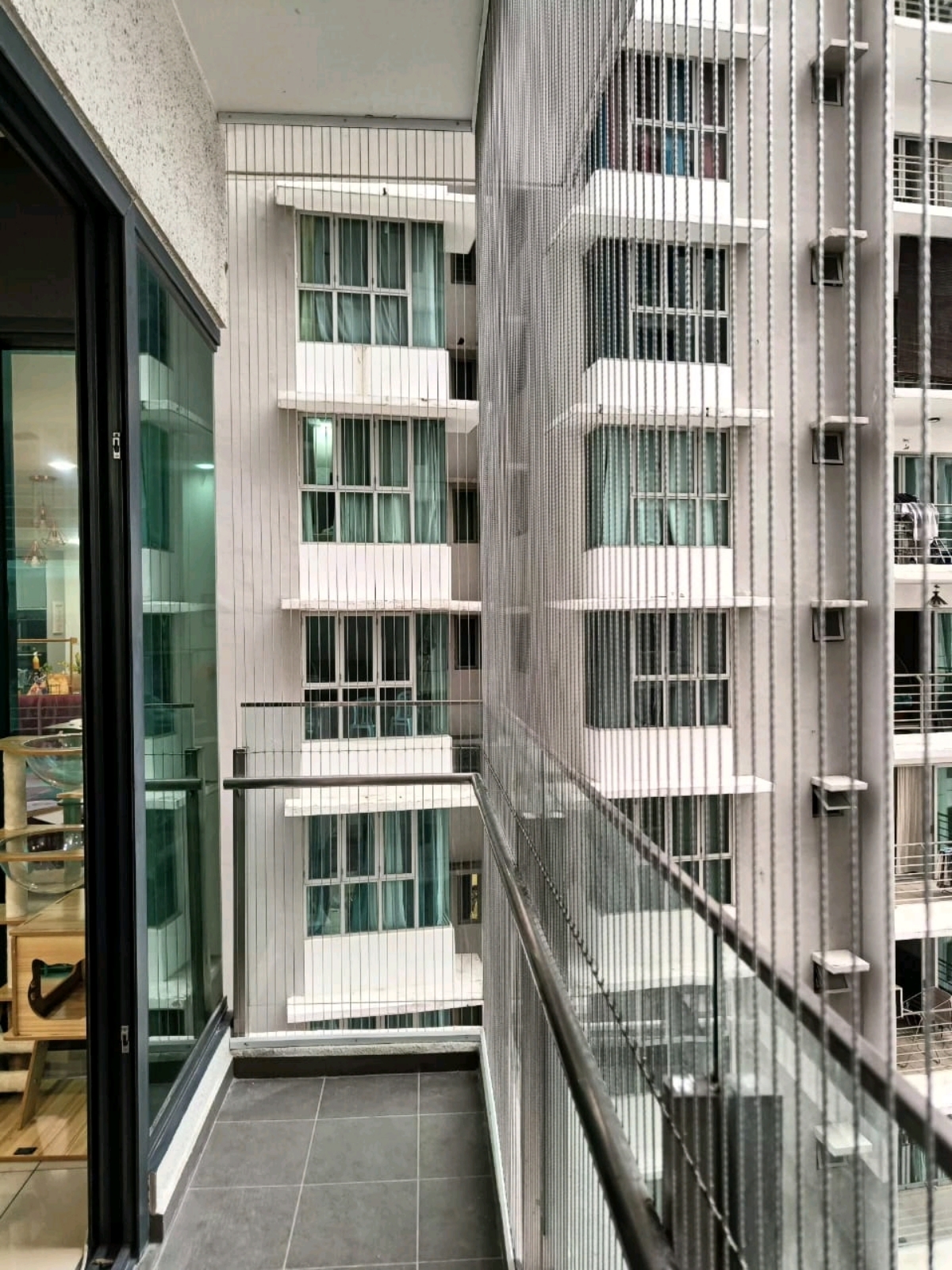 Invisible cable Grille done at Zeta Residence