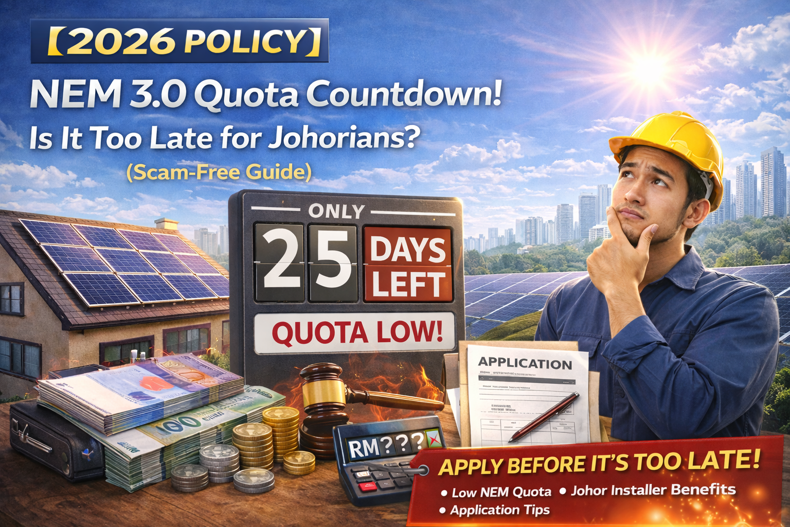 [2026 Policy] NEM 3.0 Quota Countdown! Is It Too Late for Johorians? (Scam-Free Guide)