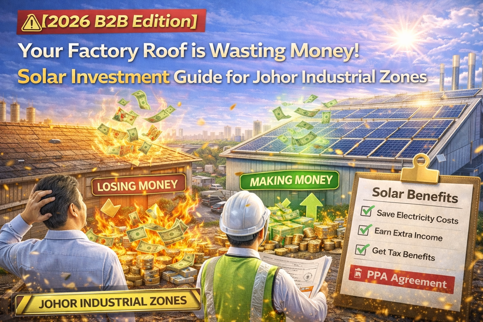 [2026 B2B Edition] Your Factory Roof is Wasting Money! Solar Investment Guide for Johor Industrial Zones