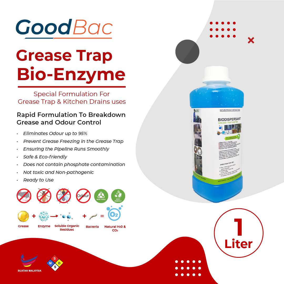 GoodBac Grease Trap Enzyme 1 Liter