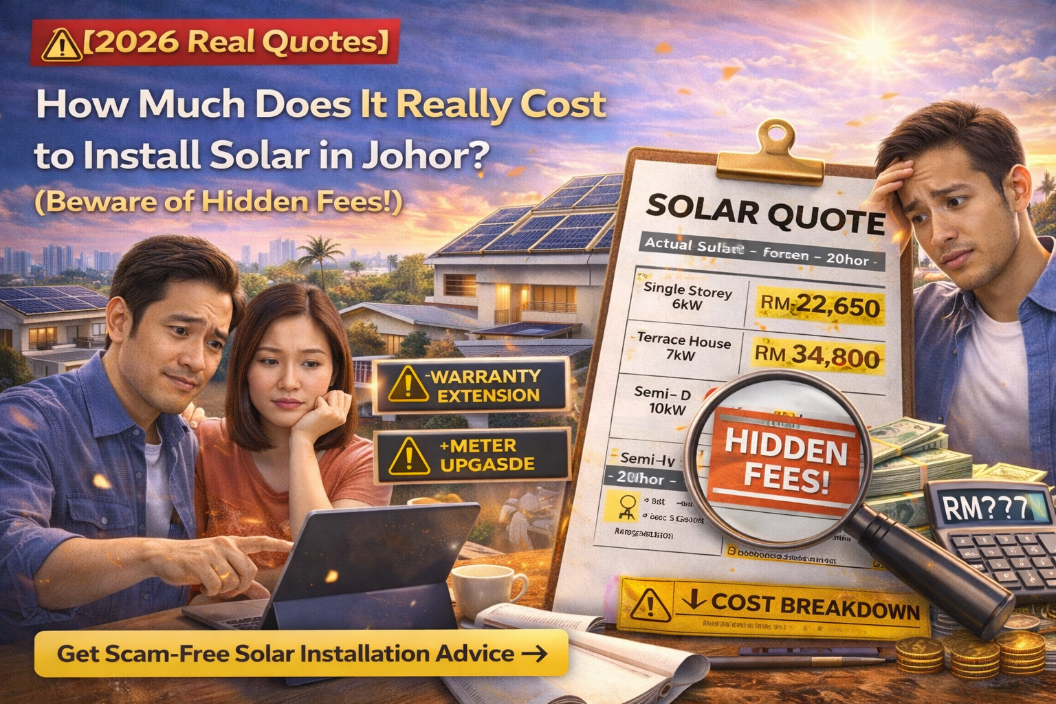 [2026 Real Quotes] How Much Does It Really Cost to Install Solar in Johor? (Beware of Hidden Fees!)