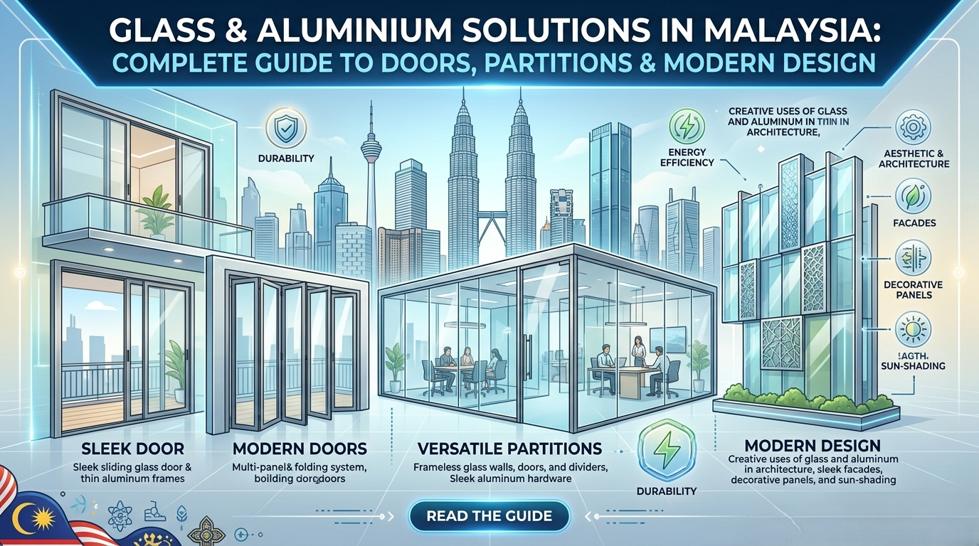 Glass & Aluminium Solutions in Malaysia: Complete Guide to Doors, Partitions & Modern Design