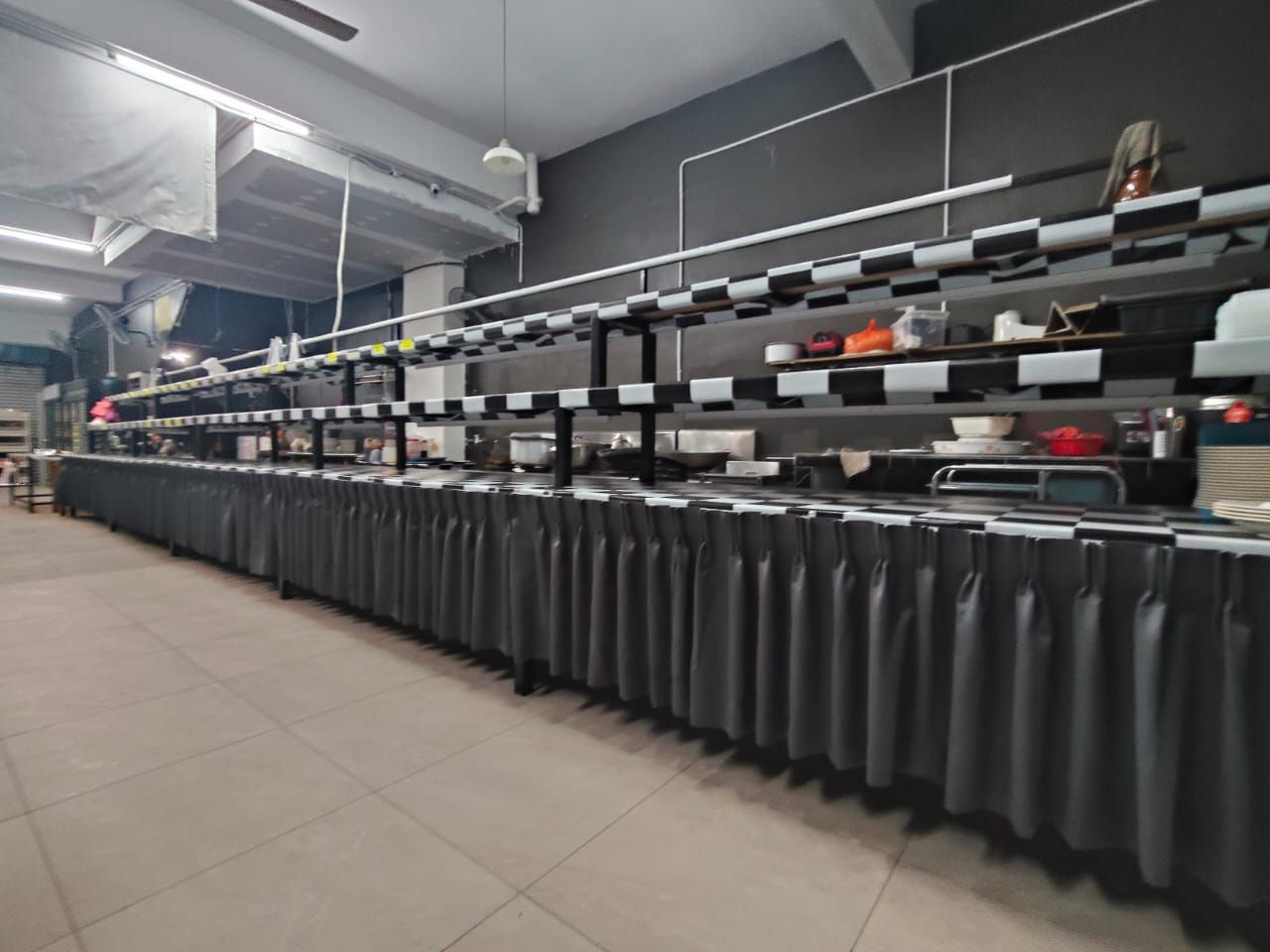 Pemasangan Anak Kepala Langsir/ Skirting Meja untuk meja jamuan; Nilai, Klang, Kuala Selangor