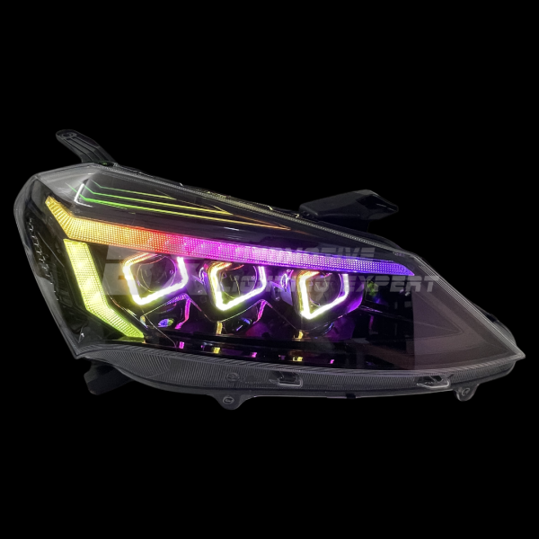 Perodua Myvi Gen3 18-21 - LED Headlamp (3projector with Ring Design Rgb) Perodua LED Head Lamp Johor Bahru (JB), Malaysia, Ulu Tiram Supplier, Retailer, Supply, Supplies | BX Automotive Sdn Bhd