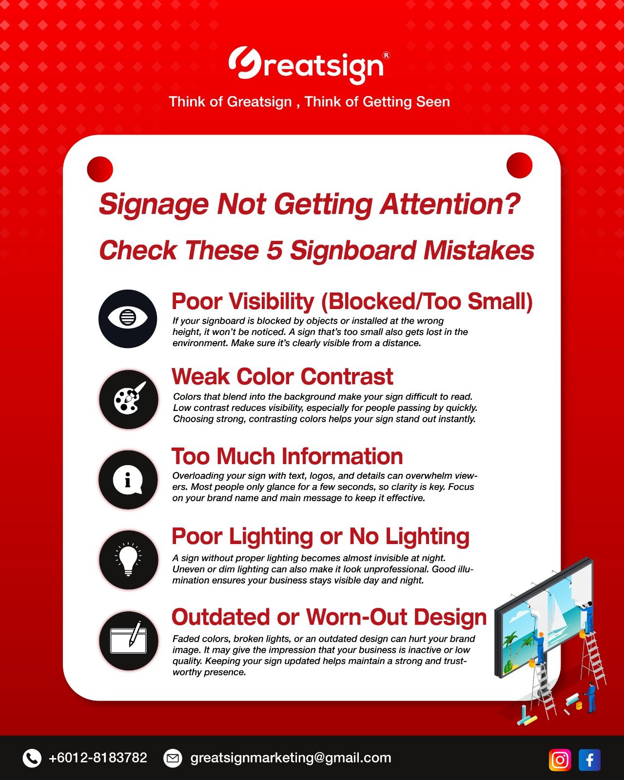 Signage Not Getting Attention? Check These 5 Signboard Mistakes