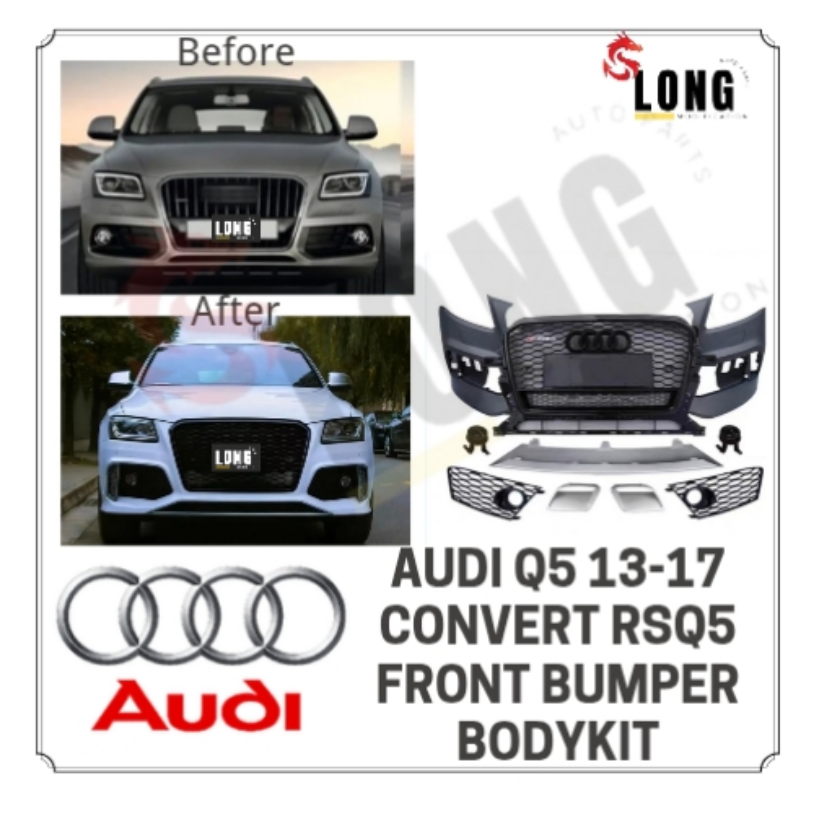 AUDI q5 13-17 convert rsq5 front bumper bodykit