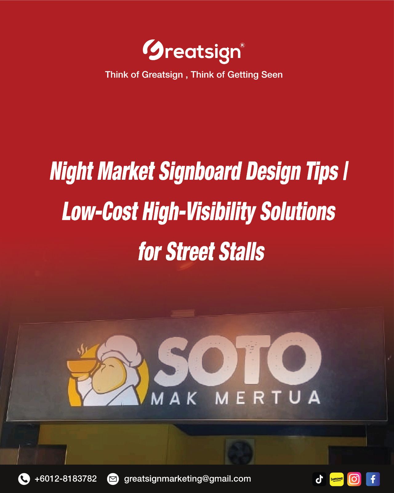Night Market Signboard Design Tips | Low-Cost High-Visibility Solutions for Street Stalls