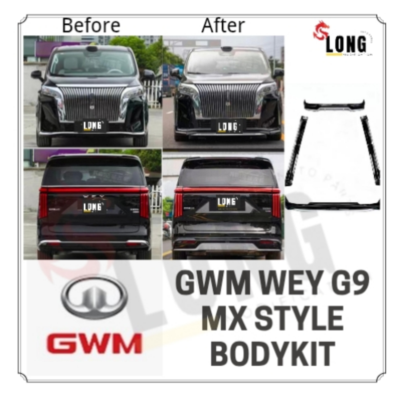 GWM wey g9 mx style bodykit