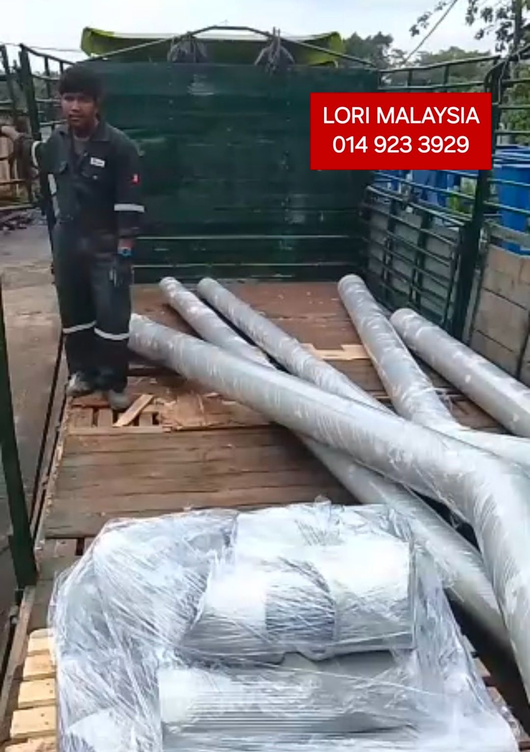 Lori Sewa Murah Jenis Trailer 40Ft Open Cargo Pindah barang dari Simpang Ampat ke Penang Port Pulau Pinang