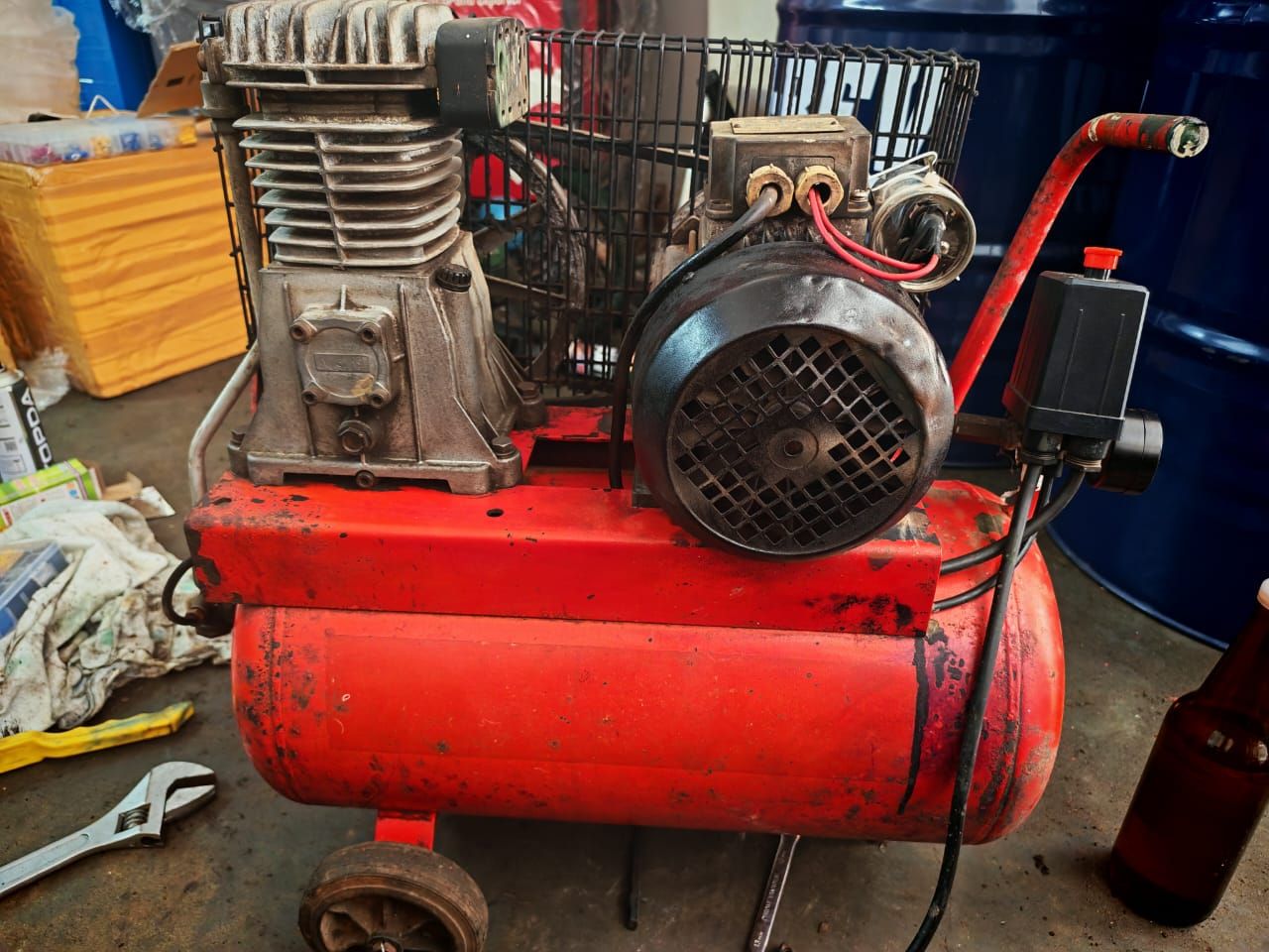 Used Italy Brand Piston Air Compressor 1.5HP