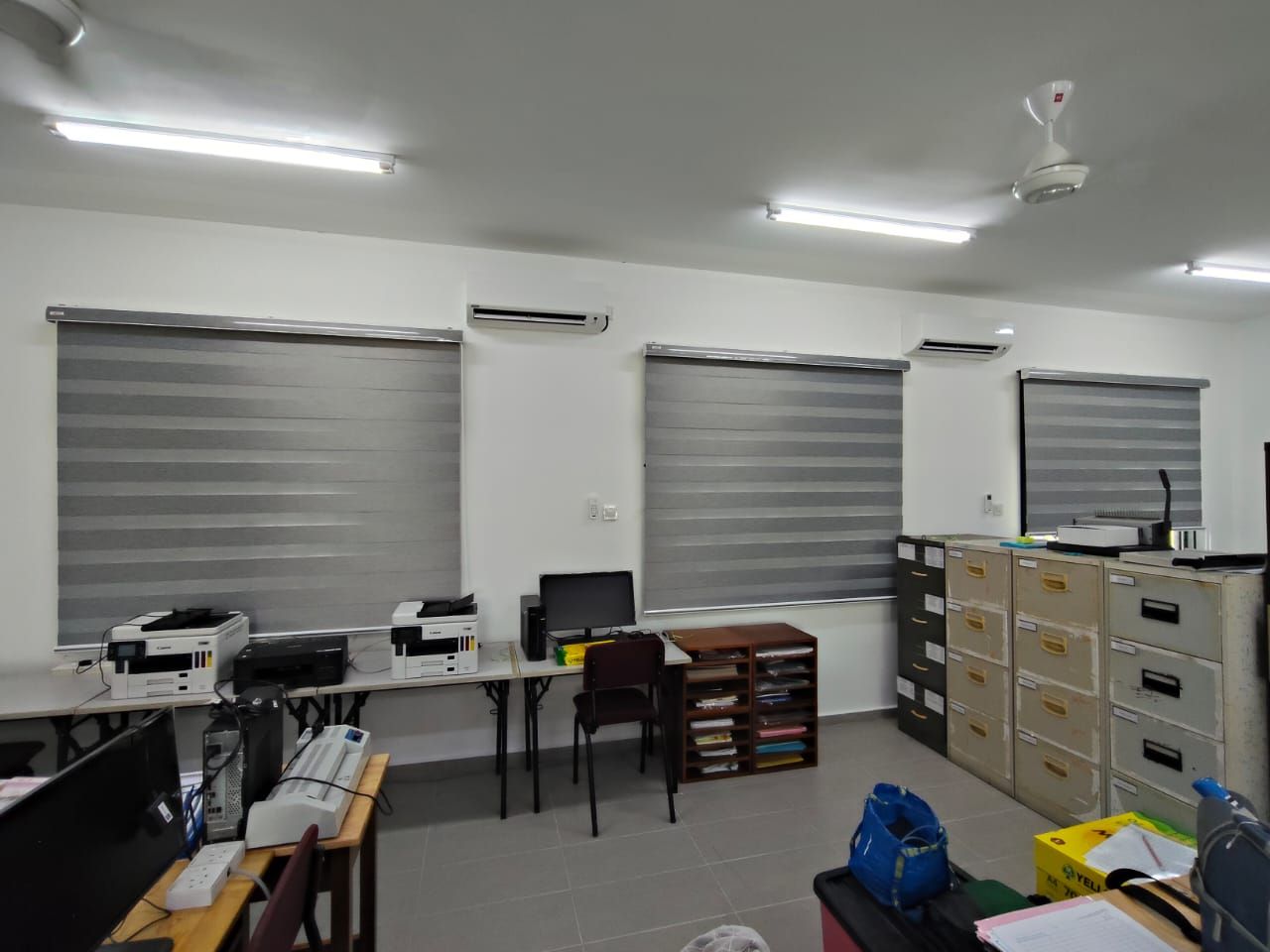 Zebra Blind installation for school office; Jalan Tahir Manan, Kampung Bukit Kuching Tengah, 45800 Jeram, Selangor