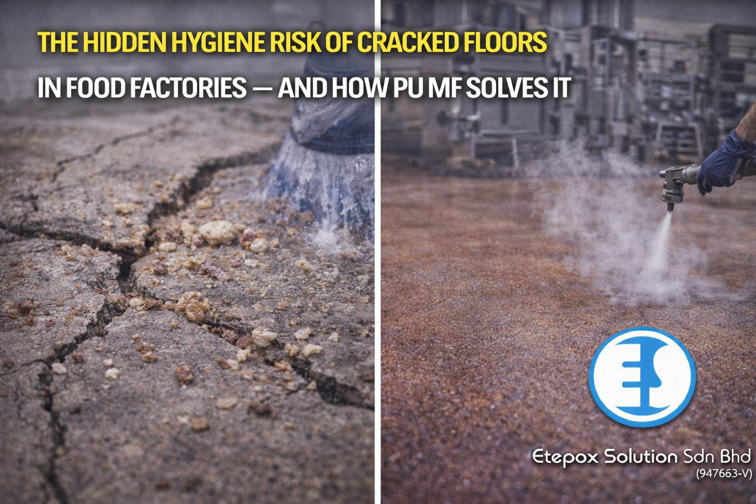 The Hidden Hygiene Risk of Cracked Floors in Food Factories — And How PU MF Solves It