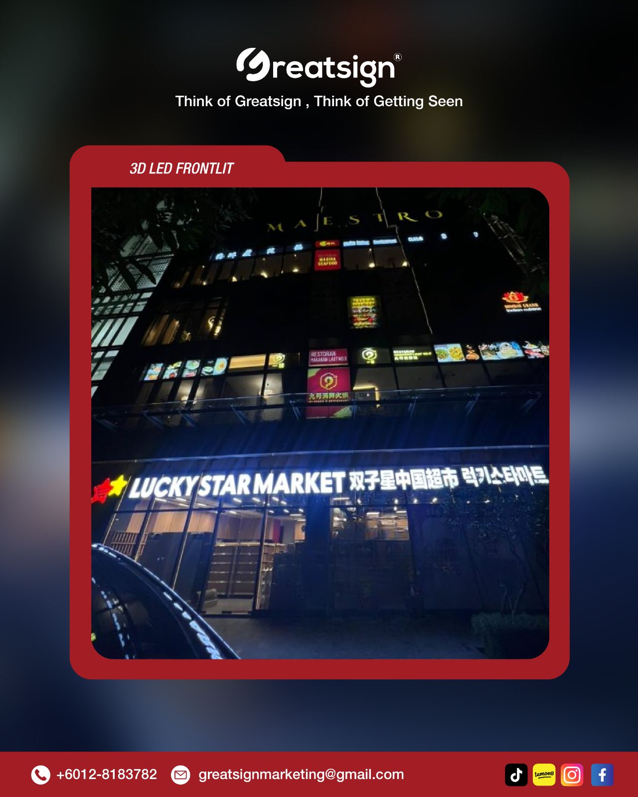 3D LED Front-Lighted Letters Elevating Storefront Visibility ✨ | Triang, Seremban & Kuantan