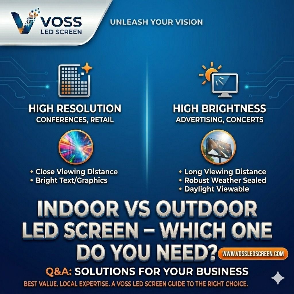 Indoor vs outdoor LED screen – Which one do you need?