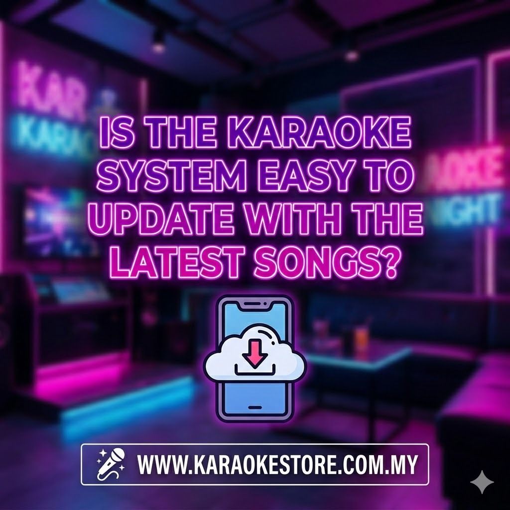 Is the karaoke system easy to update with the latest songs?