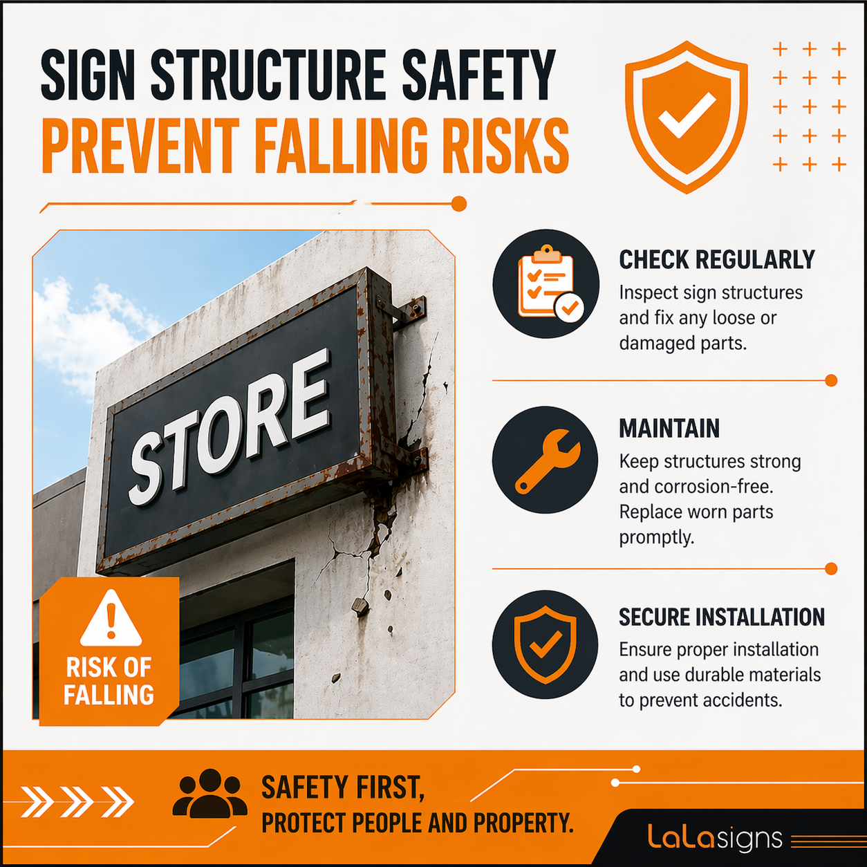 Sign Structure Safety: Prevent Falling Risks for Your Business
