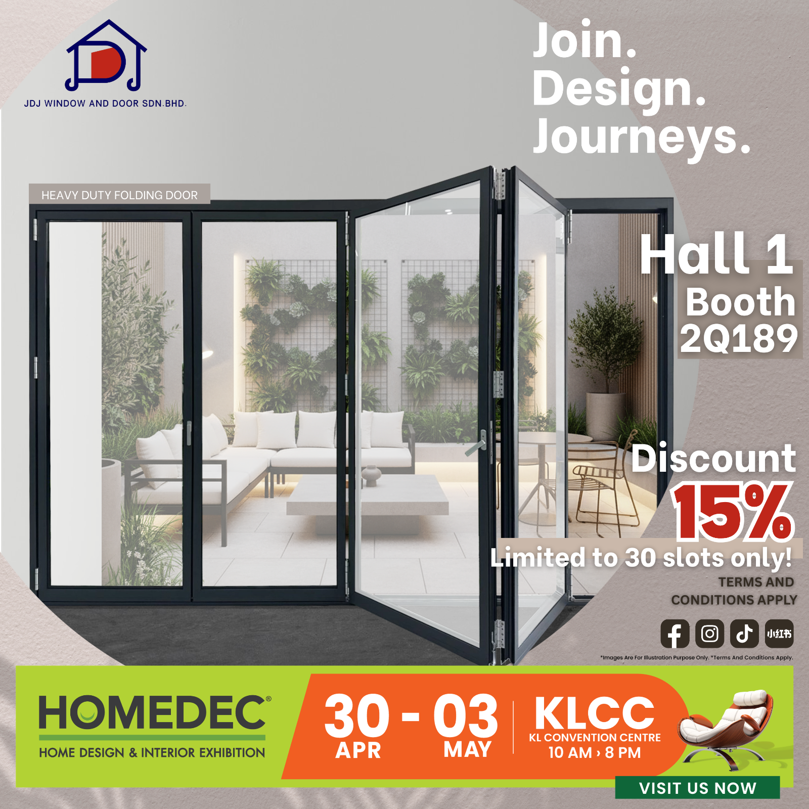 JDJ Window & Door Sdn Bhd to Showcase Premium Aluminium Solutions at HOMEDEC 2026 Malaysia！