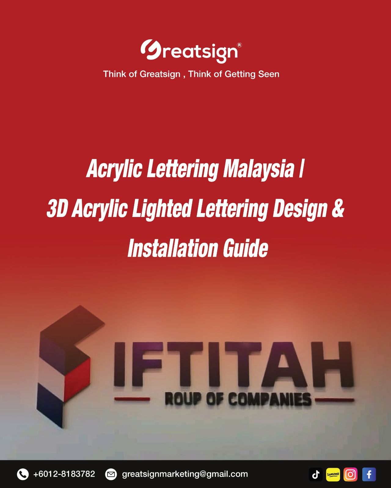 Acrylic Lettering Malaysia | 3D Acrylic Lighted Lettering Design & Installation Guide