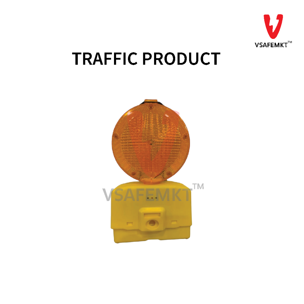 VSAFEMKT | Blinker-BL | Blinker-BL | Battery Blinker 180mm | Battery Powered Traffic Warning Light for Road Safety