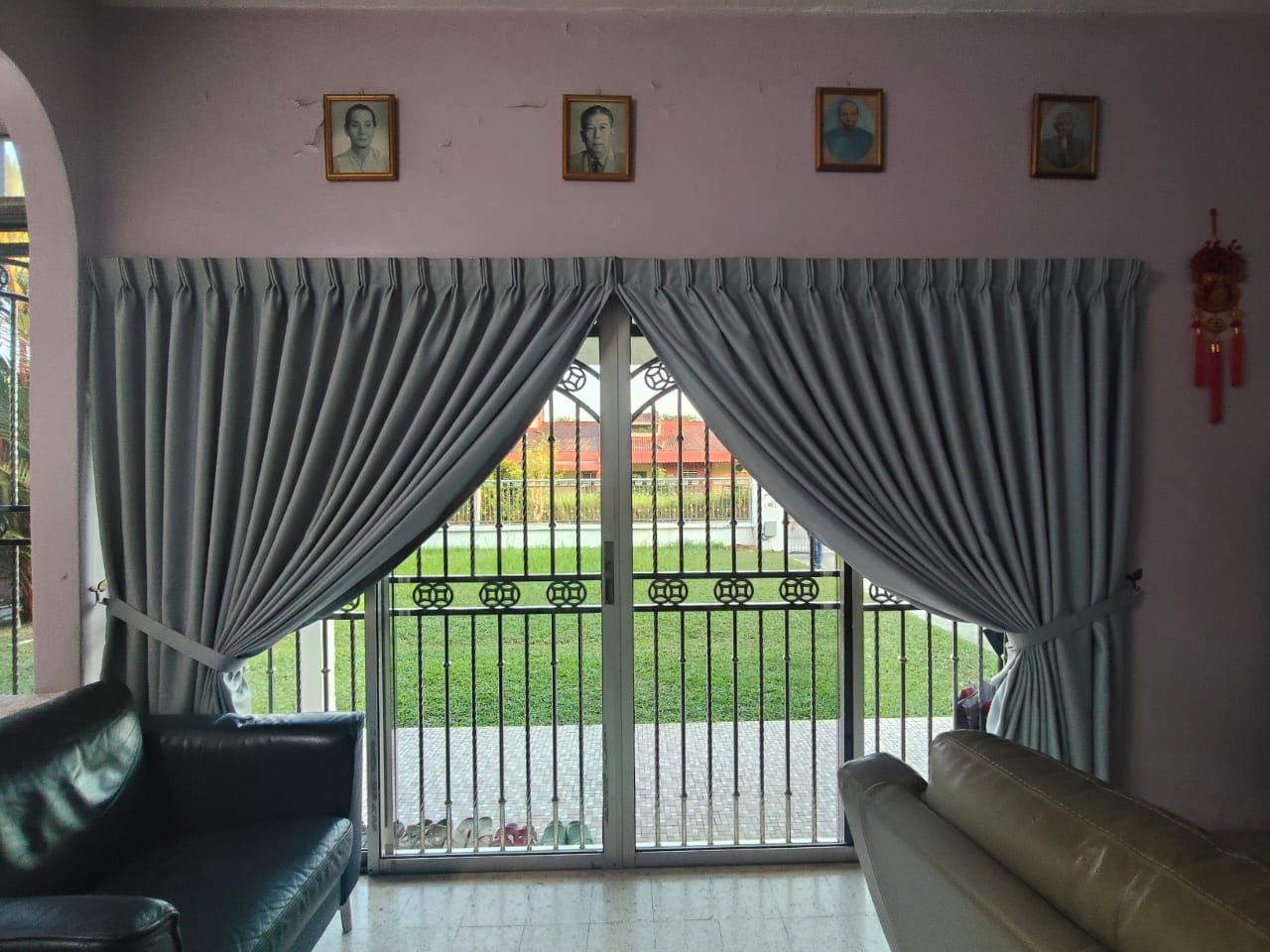 Sliding Door installed with Blackout Curtain; Jln Serunai 4, Taman Desa Utama, 41200 Klang, Selangor
