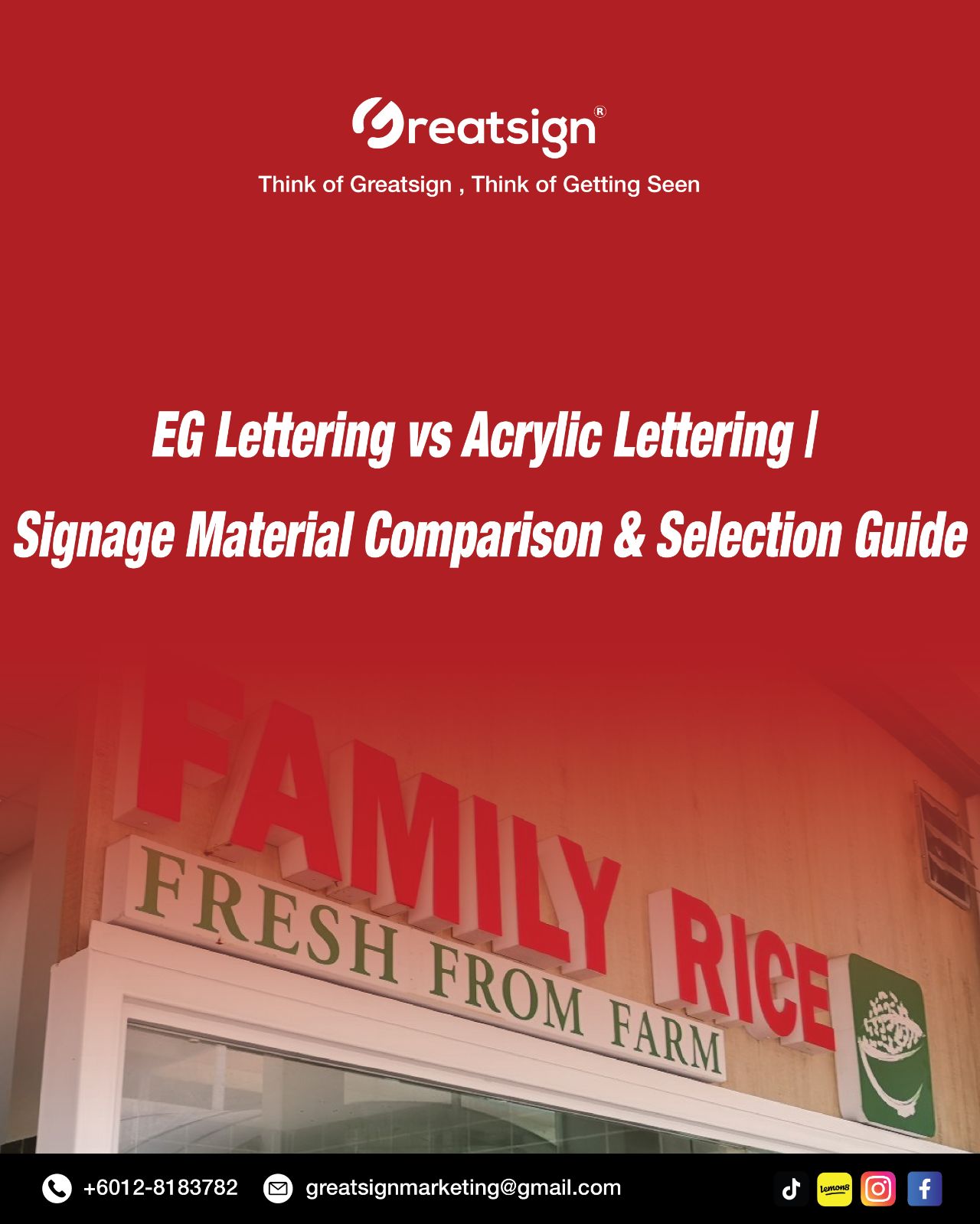 EG Lettering vs Acrylic Lettering | Signage Material Comparison & Selection Guide