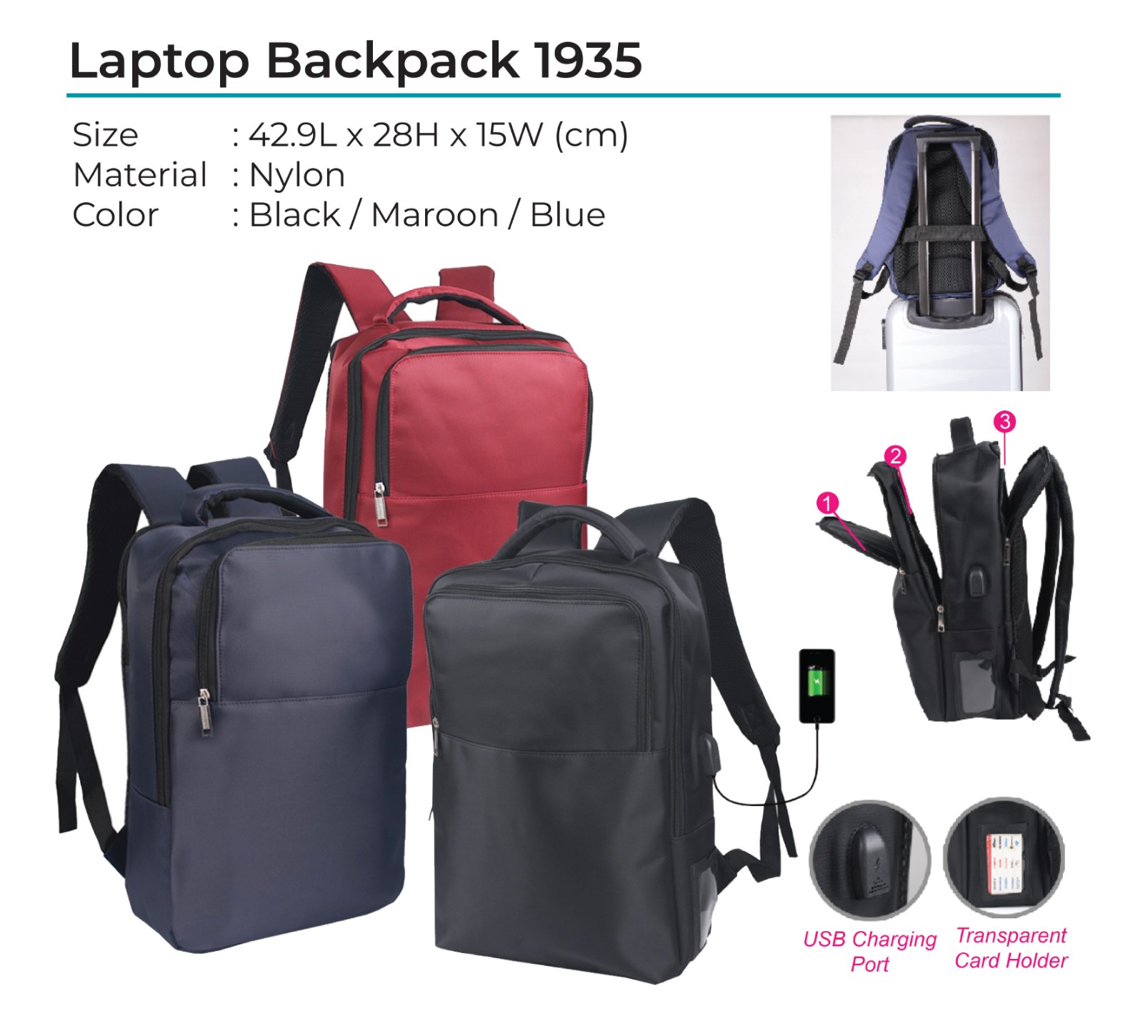 Laptop Backpack 1935