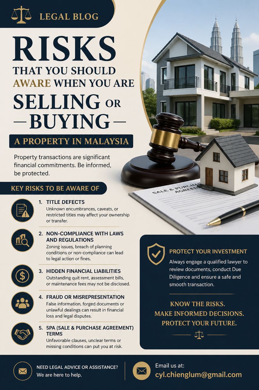 What should Buyers and Sellers must aware when it comes to buy and sell a Property in Malaysia?