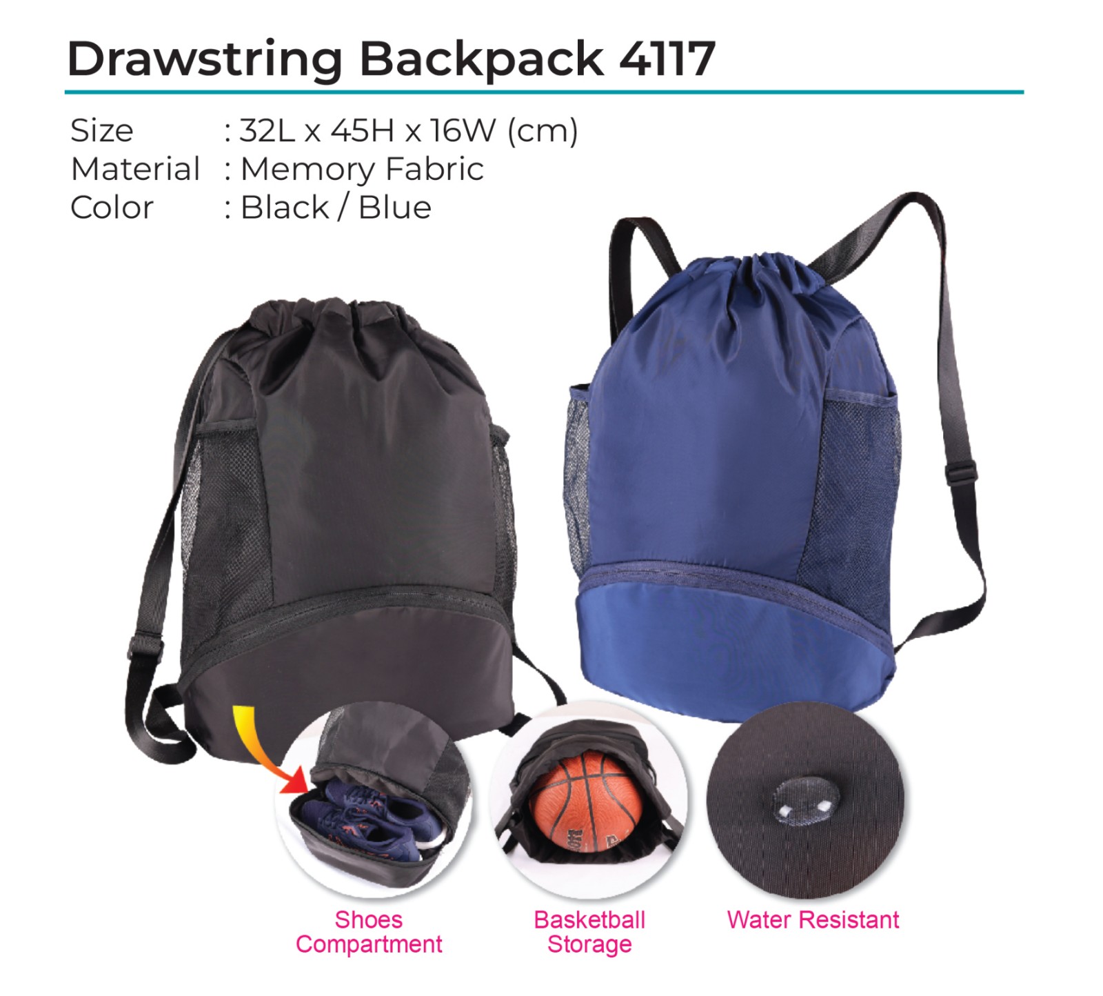 Drawstring Backpack 4117