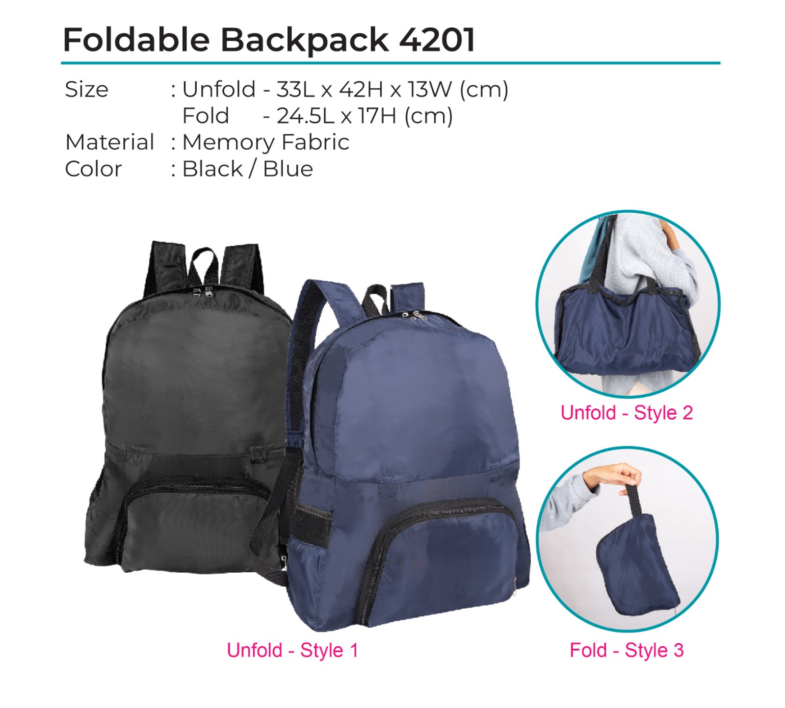 Foldable Backpack 4201