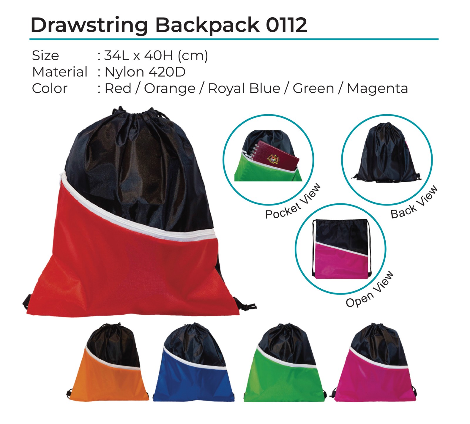 Drawstring Backpack 0112