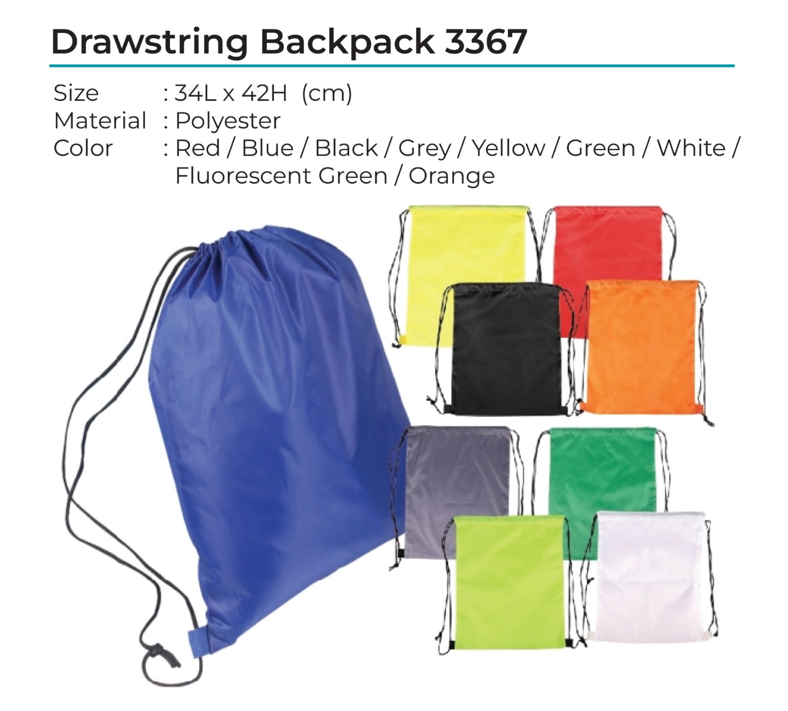 Drawstring Backpack 3367