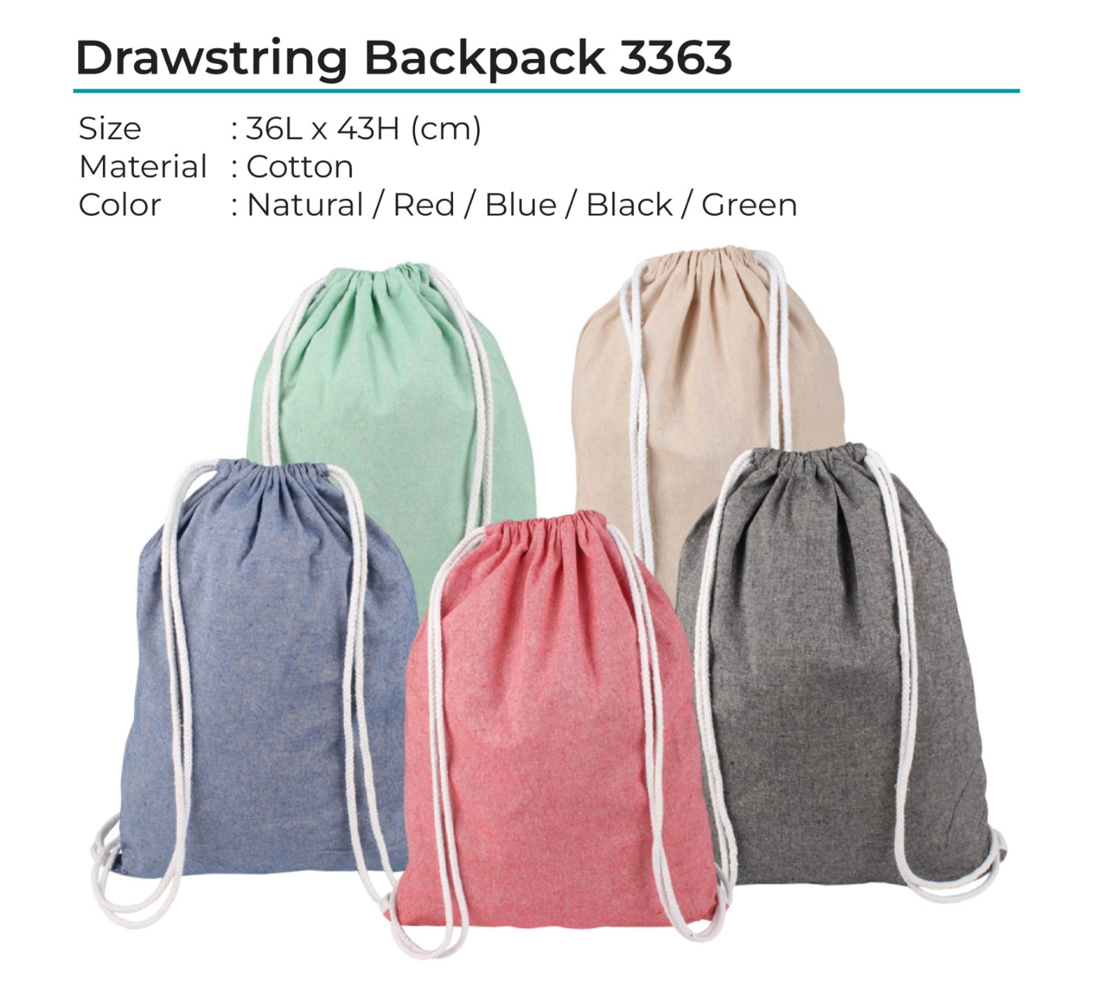 Drawstring Backpack 3363