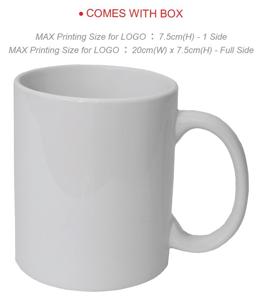 CR01 — CERAMIC MUG CERAMIC CUP WITH COATING 400ml 400gsm (COMES WITH BOX)